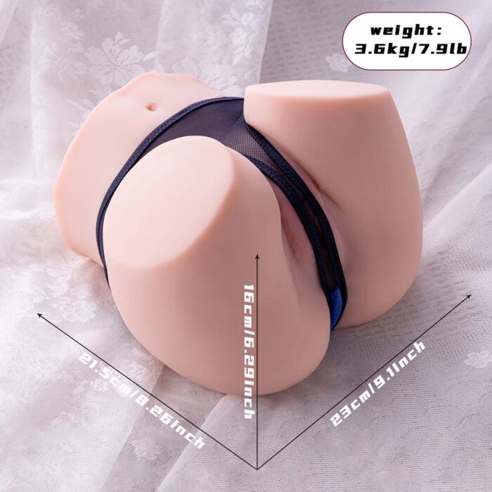 Xise® 21.5cm TPE vibrating mini sex doll torso ass Olga