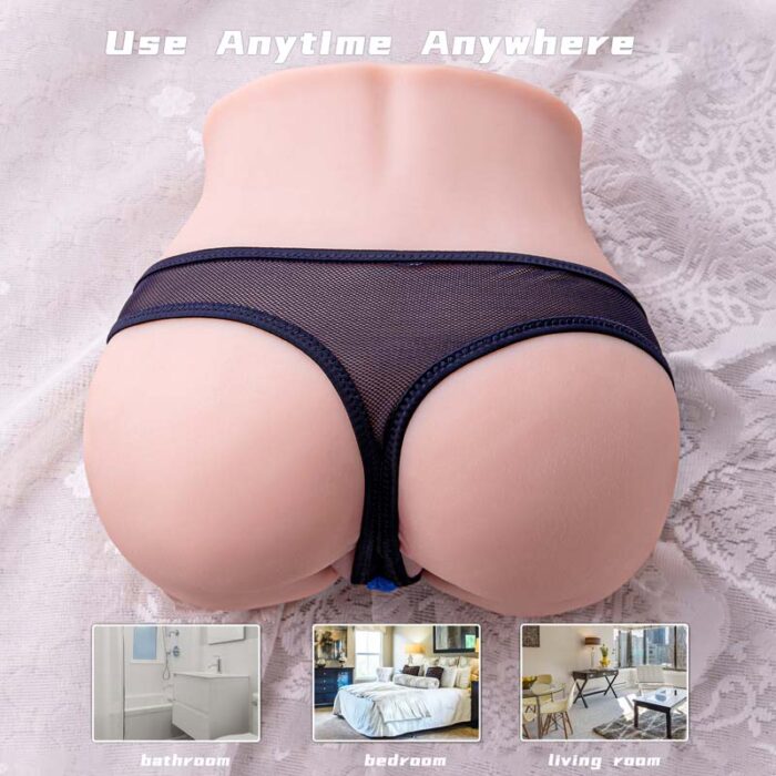 Xise® 21.5cm TPE vibrating mini sex doll torso ass Olga