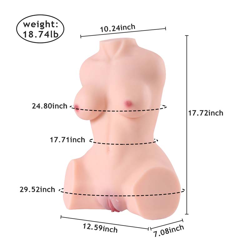 Xise® 45cm tpe sex doll torso Delia