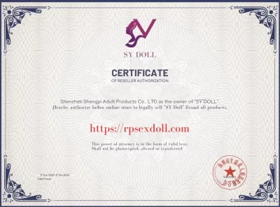 SY doll certificate of authorization for rpsexdoll